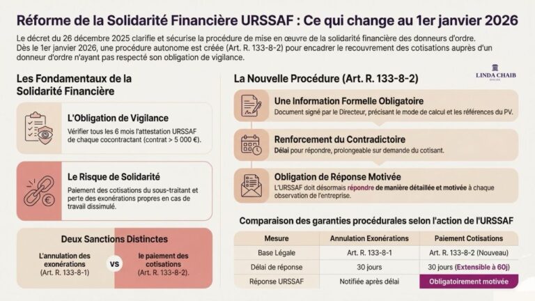 Réforme de la solidarité financière URSSAF